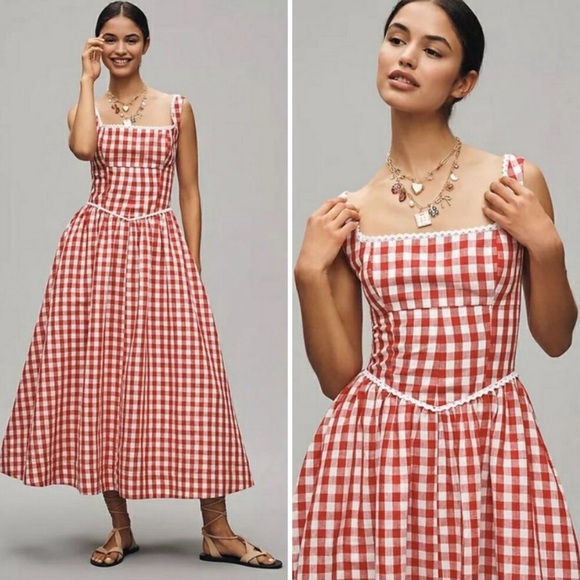 WAYF Cottagecore Linen Blend Drop-Waist Midi Dress size XS -  www.panoramagroup.in